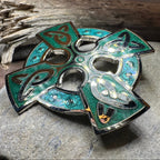 Enamel Celtic Cross Brooch