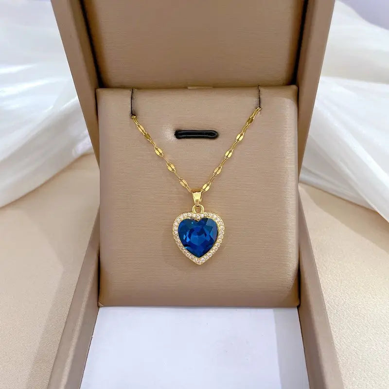 Exclusive Blue Heart Elegance Pendant