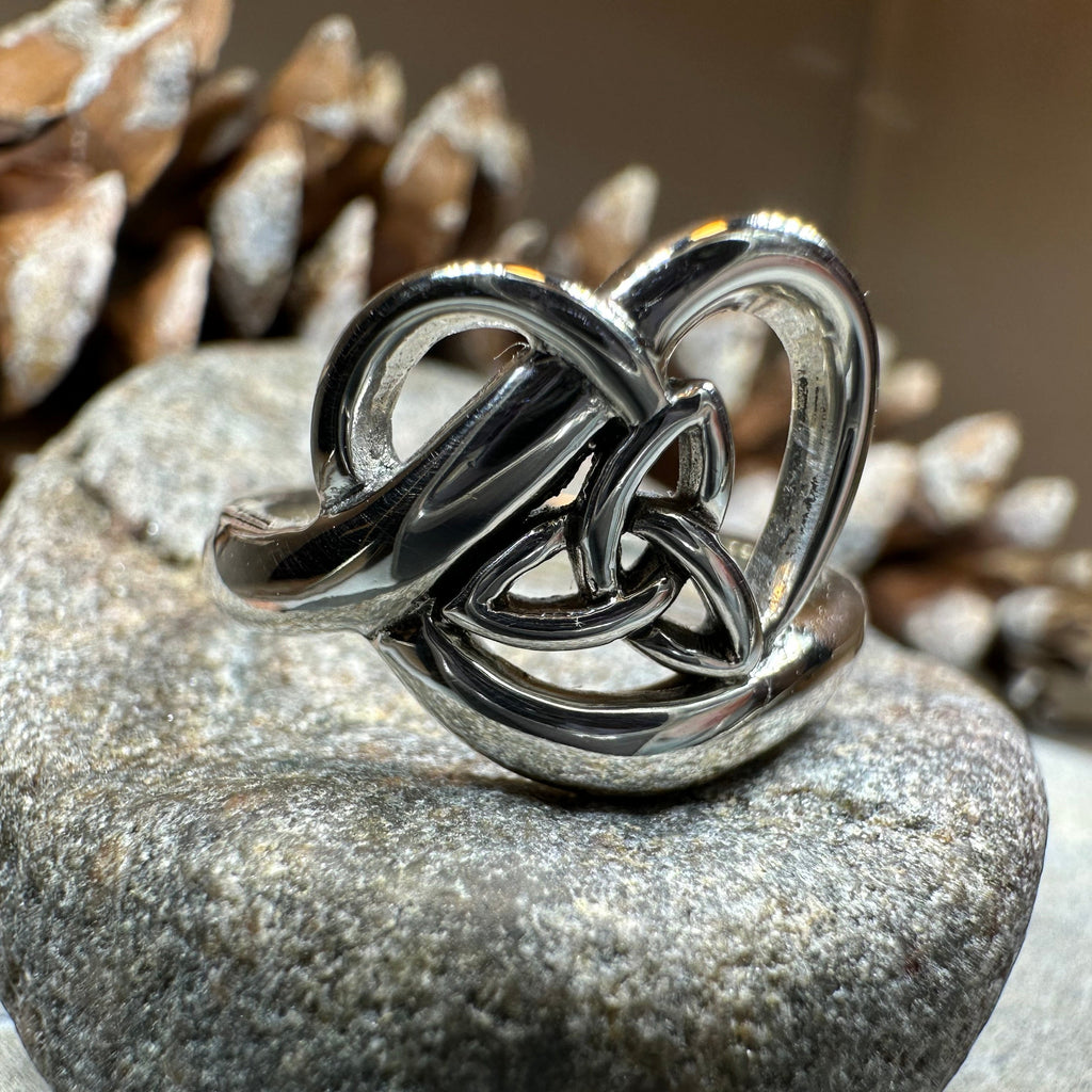 Trinity Knot Heart Ring