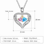 Olivenorma Personalized Birthstone Engraved Name Gift CZ Necklace