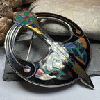 Enamel Celtic Trinity Knot Tara Brooch