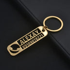 Personalized Stainless Steel Keychain - Custom Engraved Name & Message