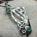 Artisan Large Irish Harp Necklace
