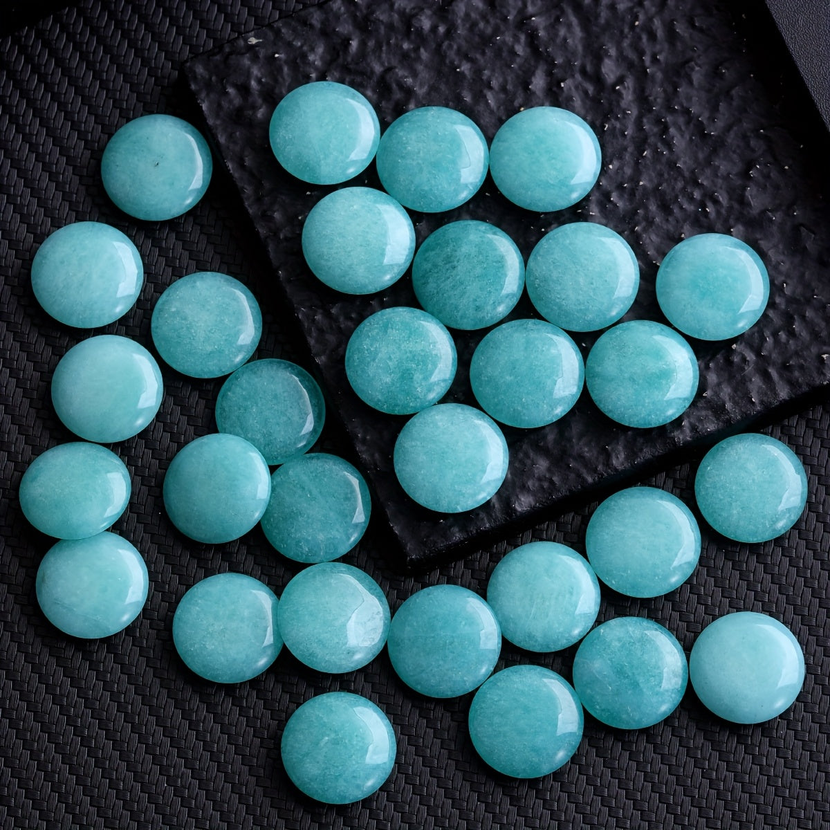 20pcs Tianhe Stone Polished Turquoise Oval Gemstones for DIY Jewelry Making