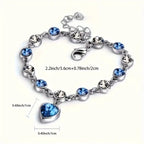 Ocean Heart Glow Bracelet | White Gold