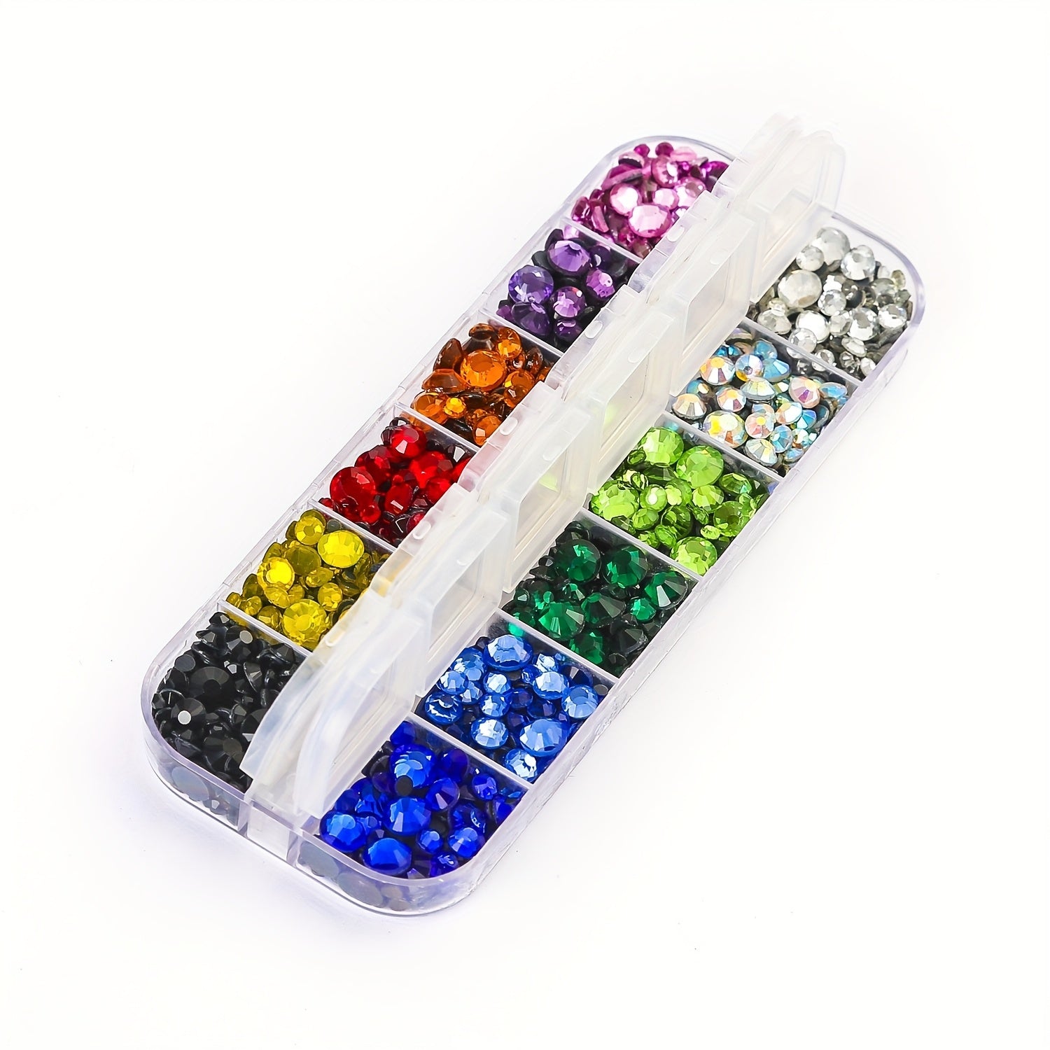 Glass Rhinestones Hot Fix - 12 Colors 5 Sizes