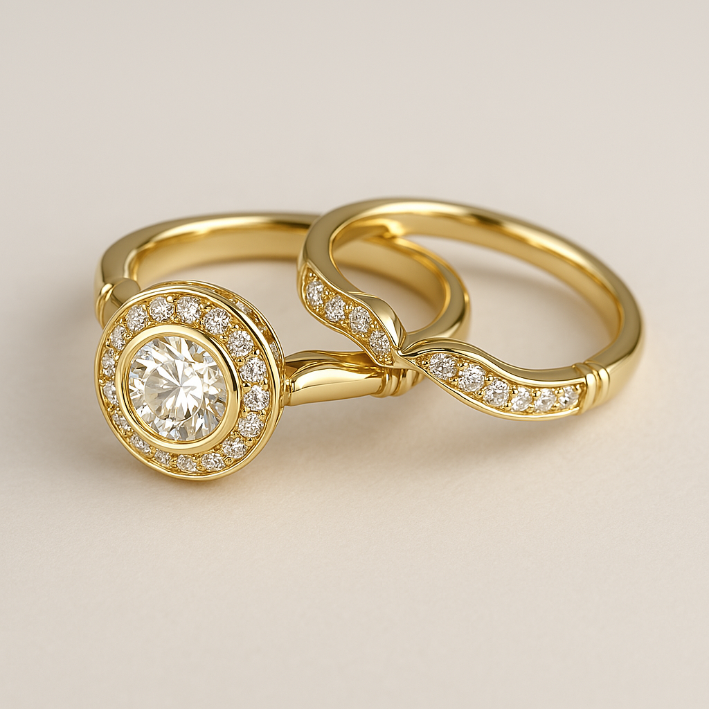 Pisces — Graceful Union Ring Set