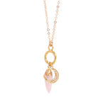 Olivenorma Bullet Crystal Zircon Moon Pendant Necklace