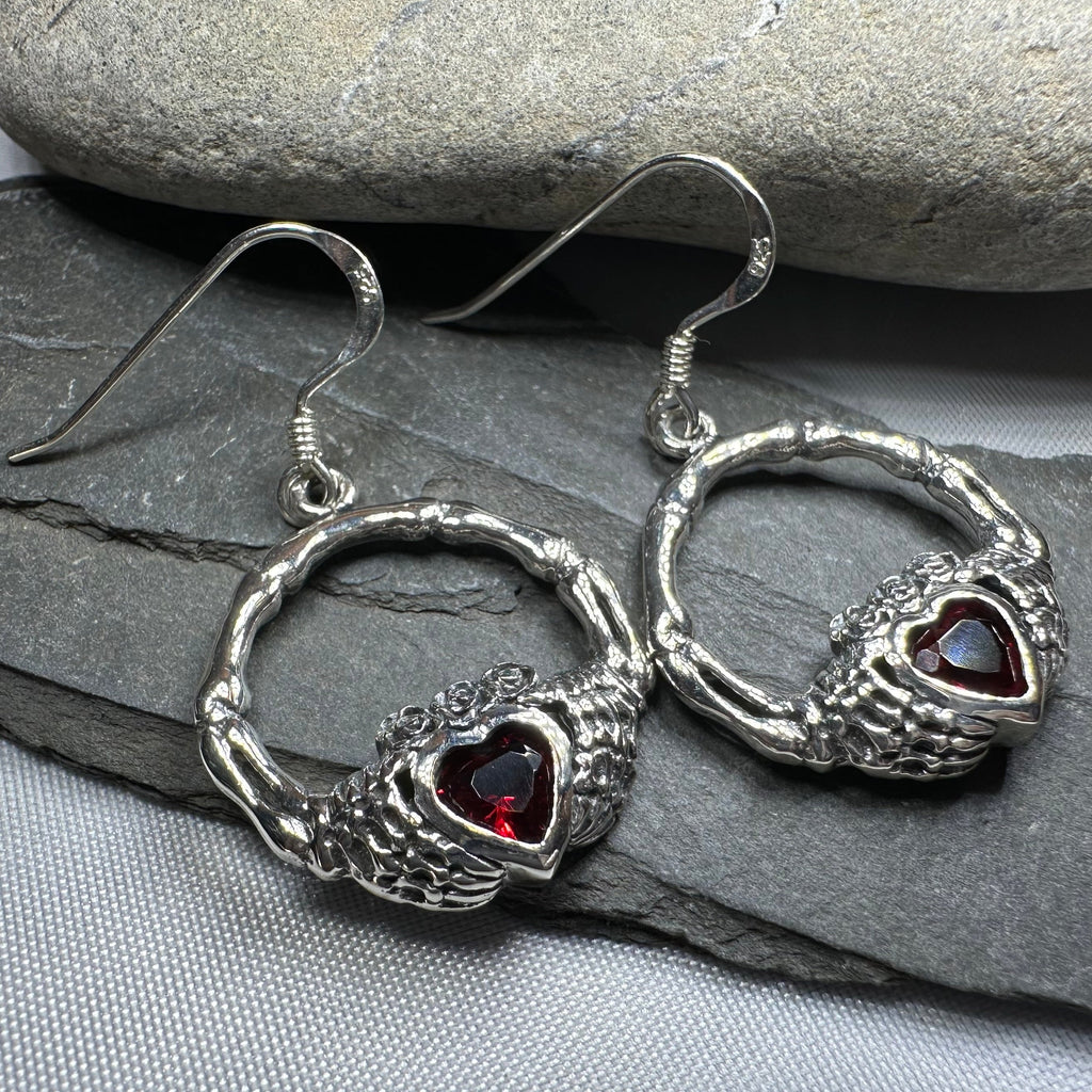 Gothic Claddagh Earrings