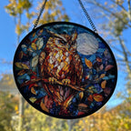 Autumn Night Owl Suncatcher