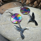Colorful Hummingbird Artisan Earrings