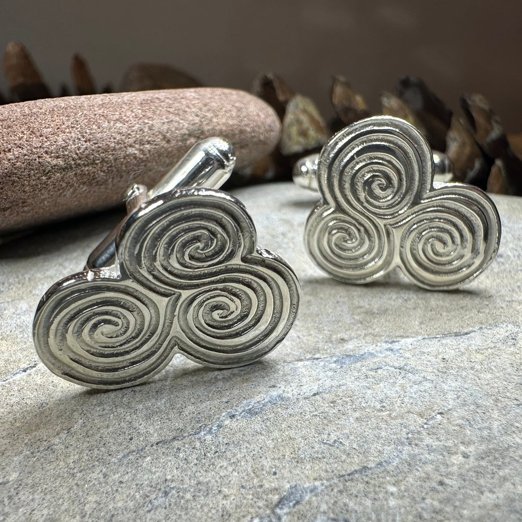 Artisan Newgrange Triple Spiral Cufflinks