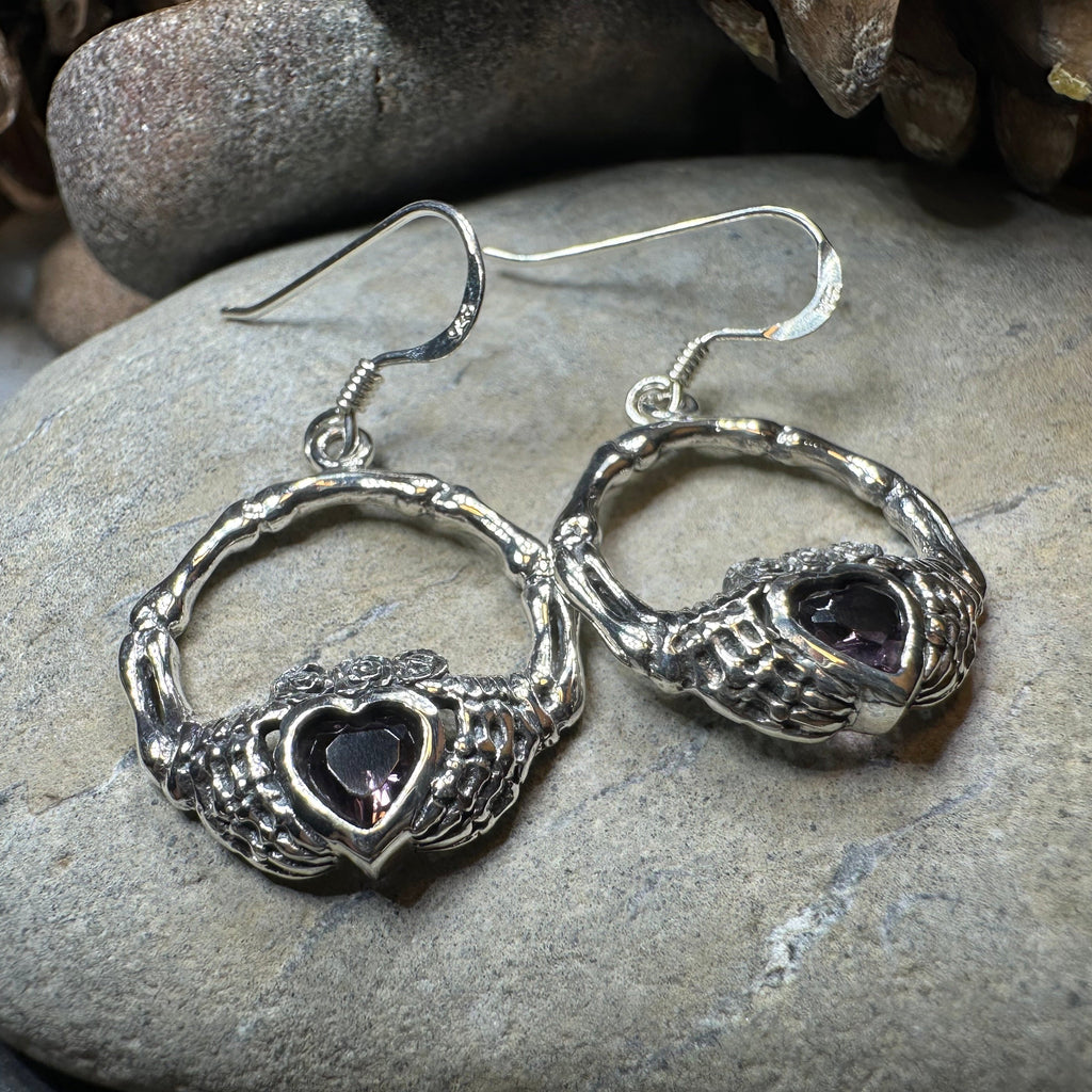Gothic Claddagh Earrings