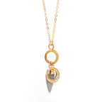 Olivenorma Bullet Crystal Zircon Moon Pendant Necklace