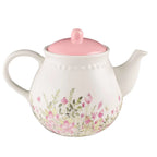 Pink Faith, Hope, Love Ceramic Teapot