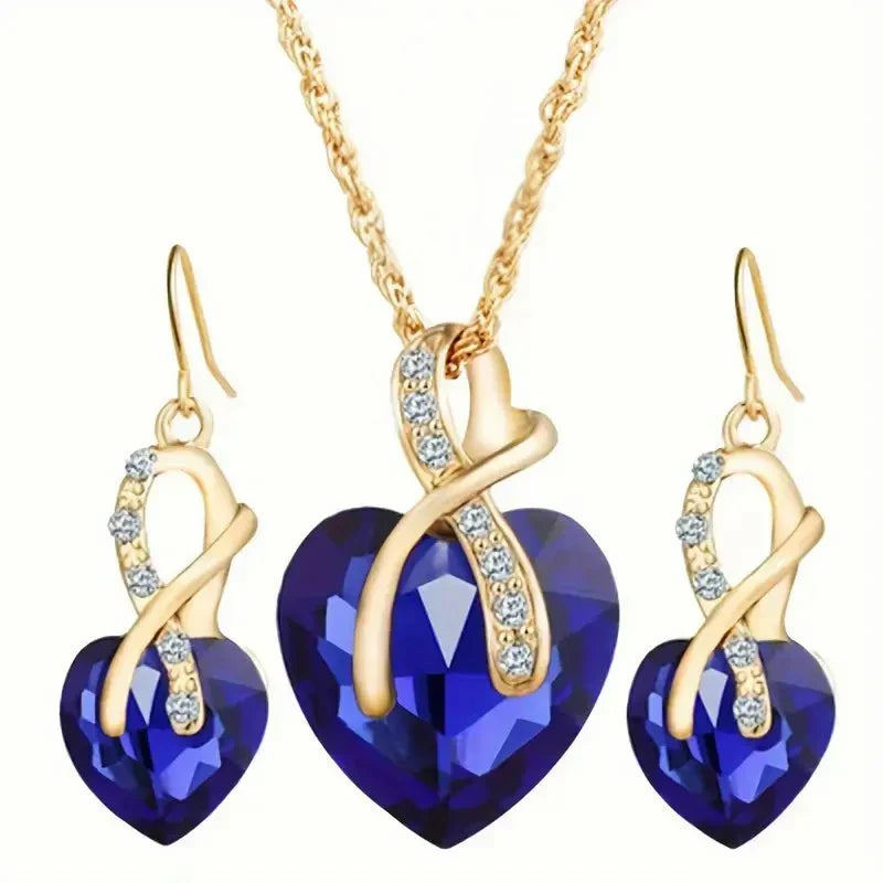 Exclusive Golden Sapphire Jewelry Set