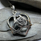 Celtic Rose Heart Necklace