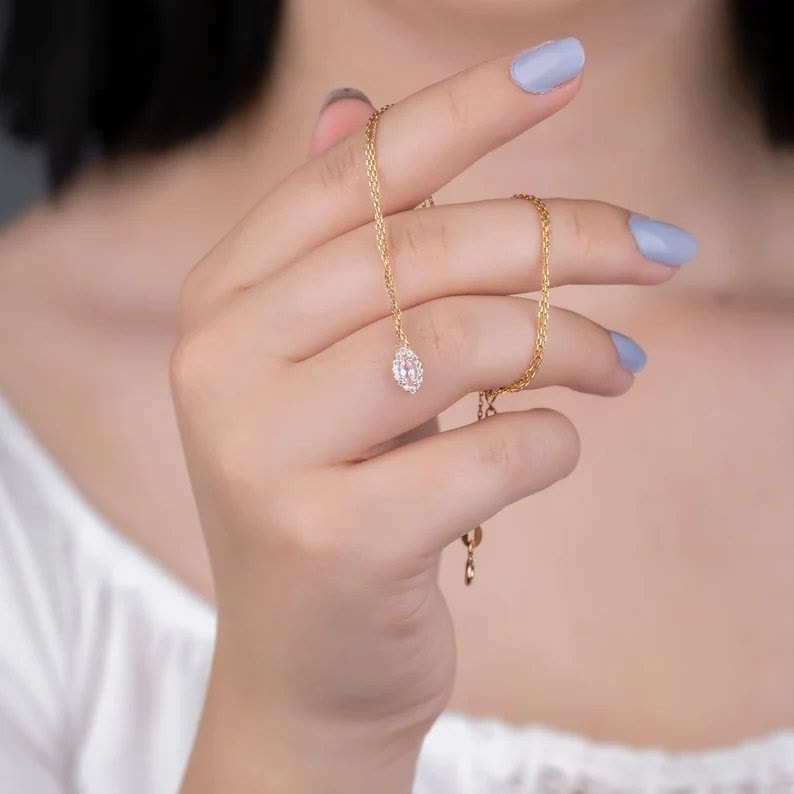 Olivenorma Tears Of Joy 1-8 Teardrop Birthstone Gift Card Necklace