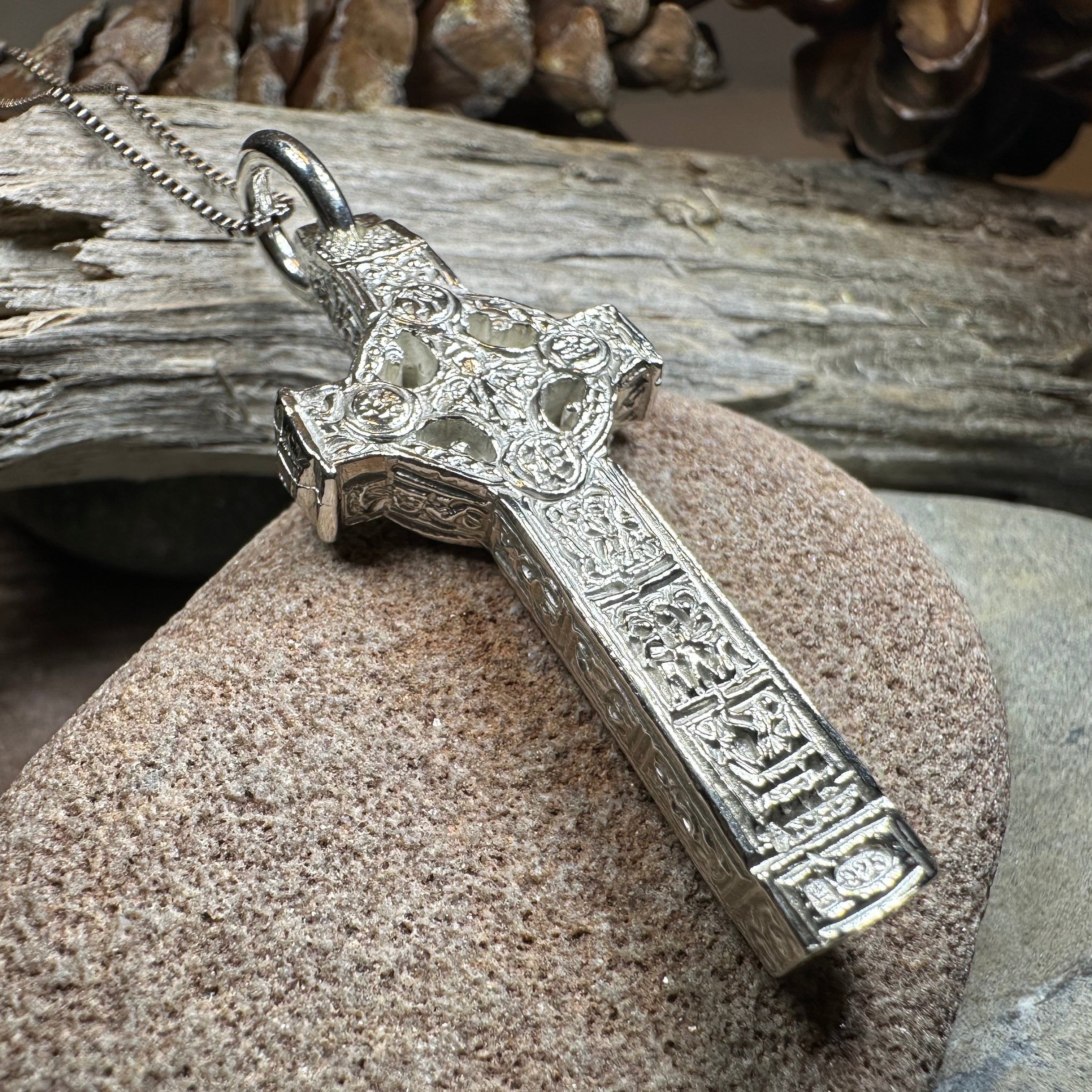 Artisan Irish Clonmacnoise Cross Necklace