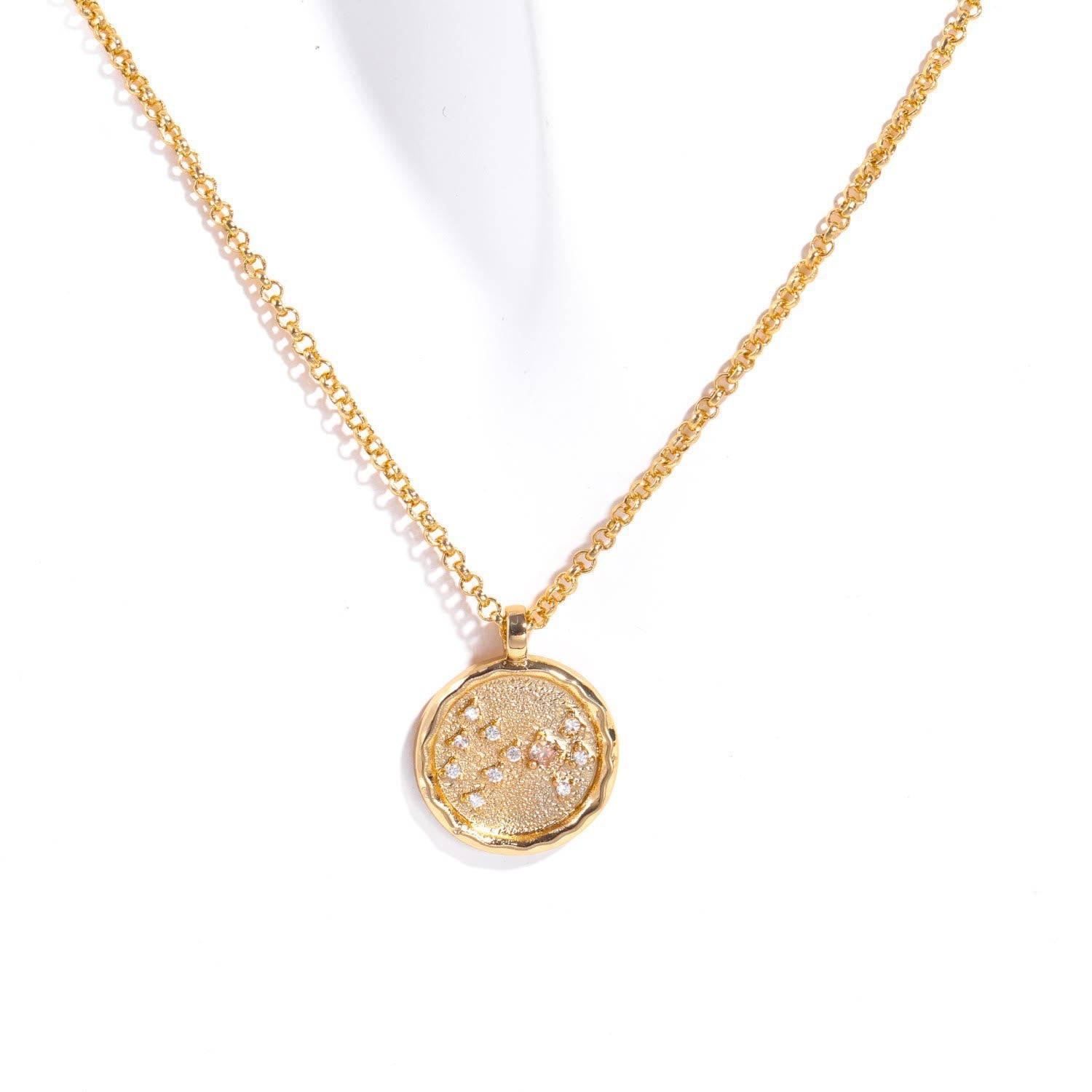 Olivenorma White Zircon Birthstone Zodiac Necklace