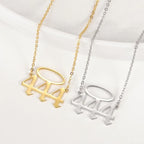 Olivenorma Lucky Angel Number With Angel Aperture Necklace