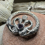 Celtic Swan Claddagh Necklace