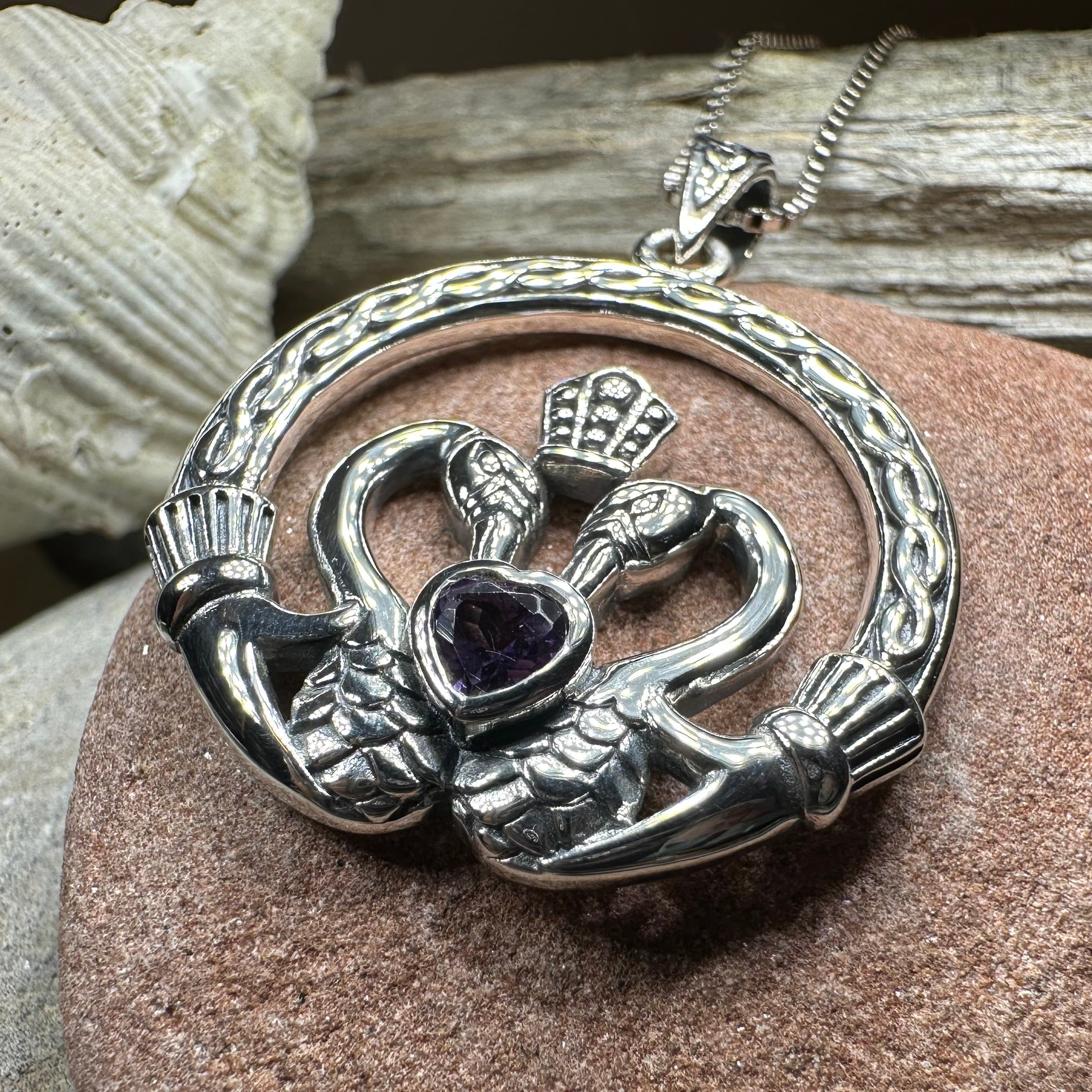 Celtic Swan Claddagh Necklace