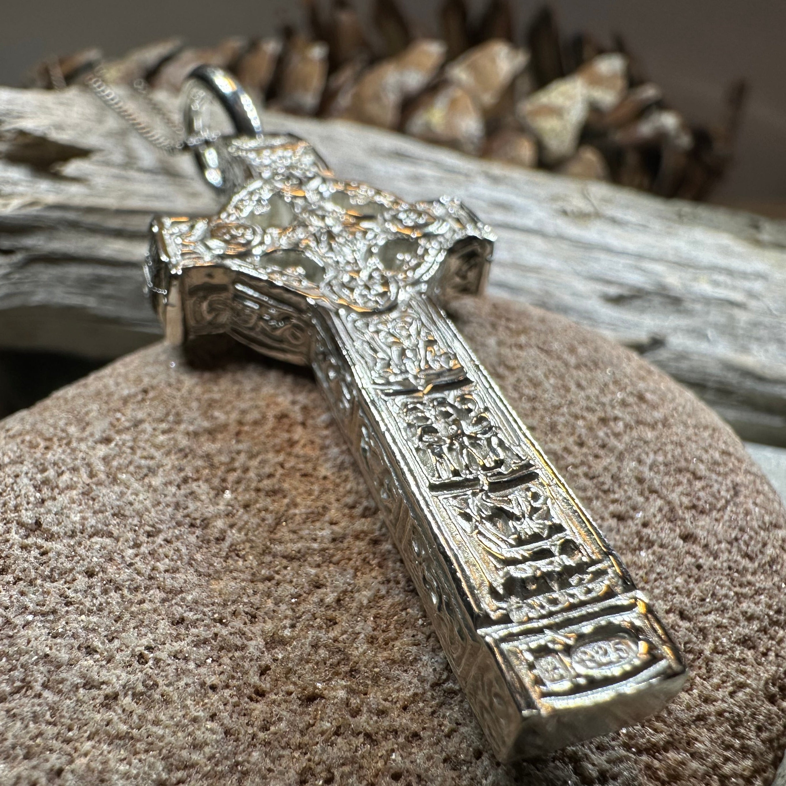 Artisan Irish Clonmacnoise Cross Necklace