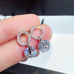 Women Silver Plated Drop Earrings With Cubic Zirconia