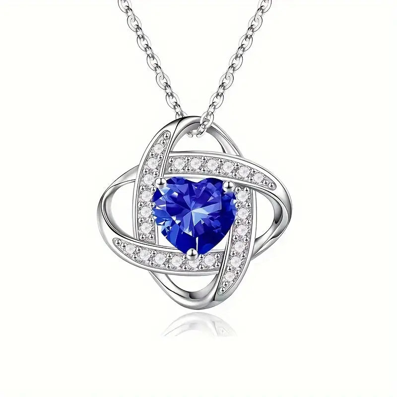 Classic Blue Heart Elegance Necklace
