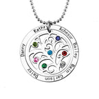 Olivenorma Tree of Life Birthstone Name Engraving Necklace