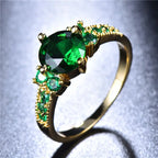 Emerald Grace Gold Ring