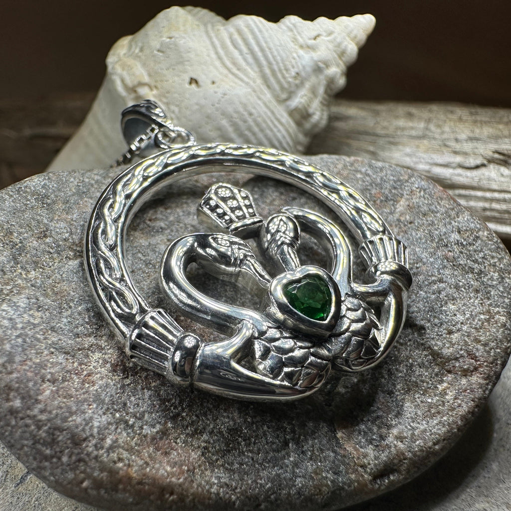 Celtic Swan Claddagh Necklace