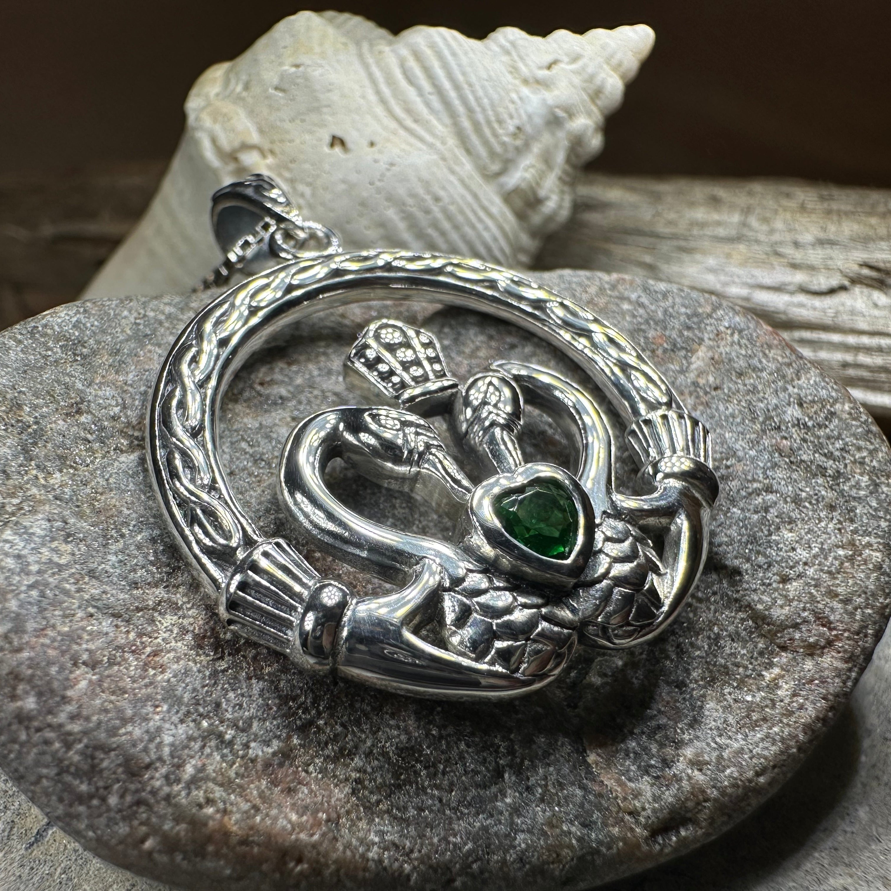 Celtic Swan Claddagh Necklace