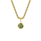 Olivenorma 8mm Birthstone Titanium Steel Zircon Necklace