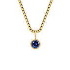 Olivenorma 8mm Birthstone Titanium Steel Zircon Necklace