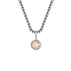 Olivenorma 8mm Birthstone Titanium Steel Zircon Necklace