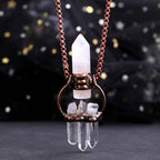 Olivenorma Irregular Clear Quartz Hexagonal Pillar Gemstone Necklace