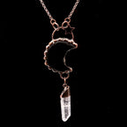 Olivenorma Crystal Moon Star Gemstone Pendant Necklace