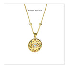 Olivenorma Larimar Turquoise Zircon Necklace Set