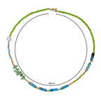 Olivenorma Blue Emperor Stone Green Jade Beaded Necklace