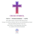 Olivenorma Crystal Beads Stainless Steel Cross Necklace