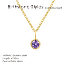Olivenorma Constellation 8mm Birthstone Pendant Necklace