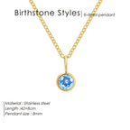 Olivenorma Constellation 8mm Birthstone Pendant Necklace
