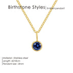 Olivenorma Constellation 8mm Birthstone Pendant Necklace