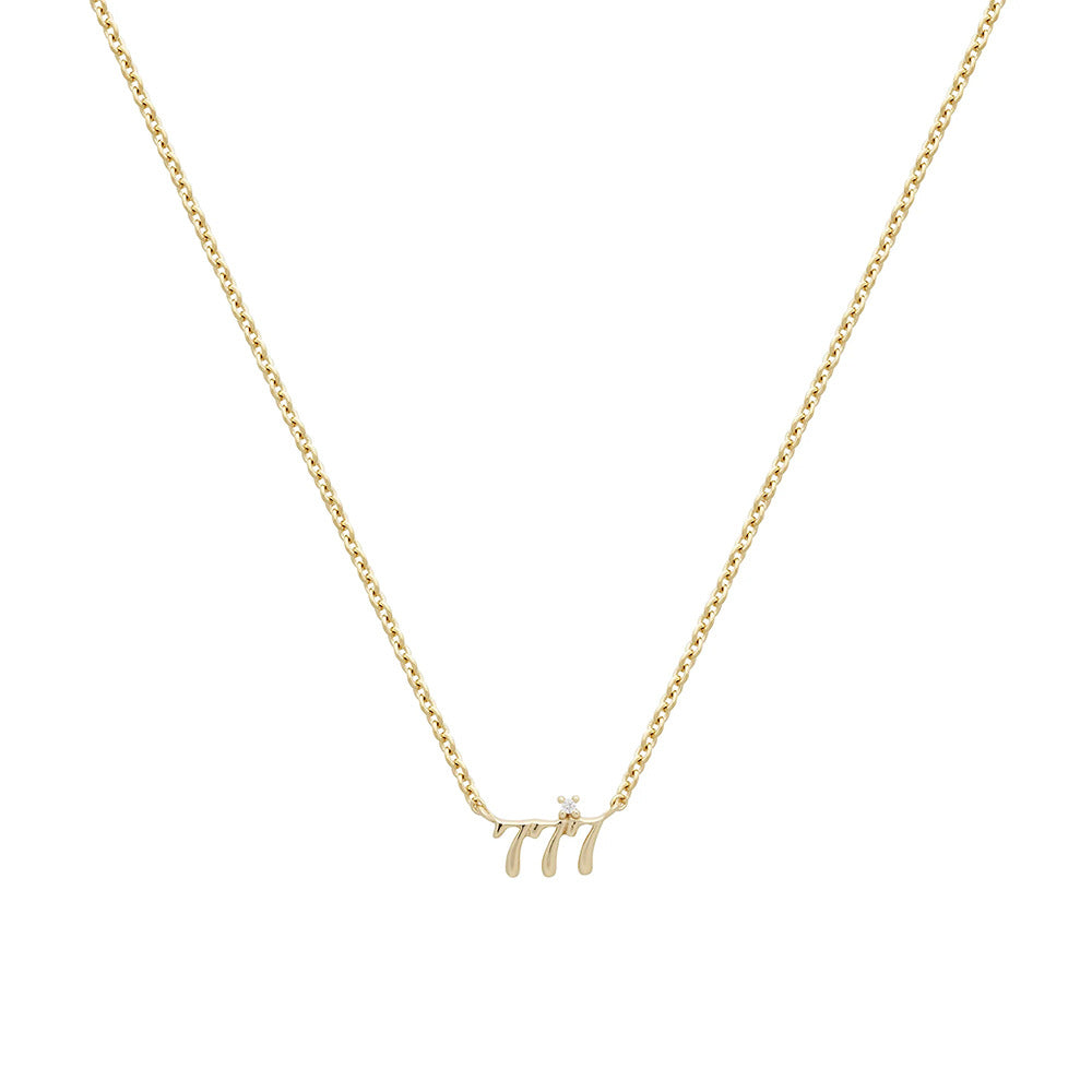 Olivenorma 925 Sterling Silver Angel Number Collarbone Necklace