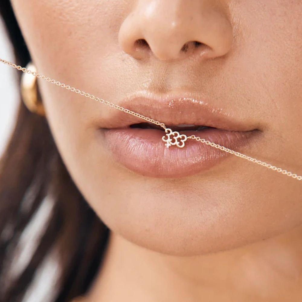 Olivenorma 925 Sterling Silver Angel Number Collarbone Necklace