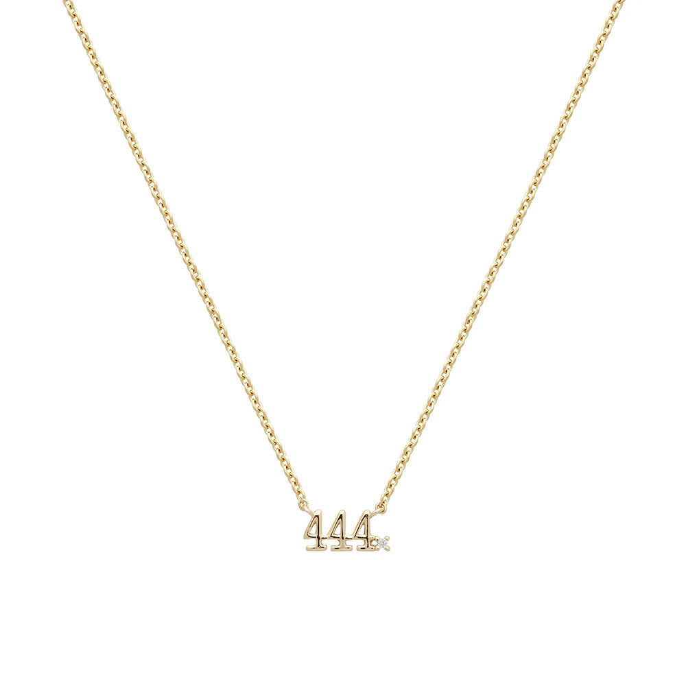 Olivenorma 925 Sterling Silver Angel Number Collarbone Necklace