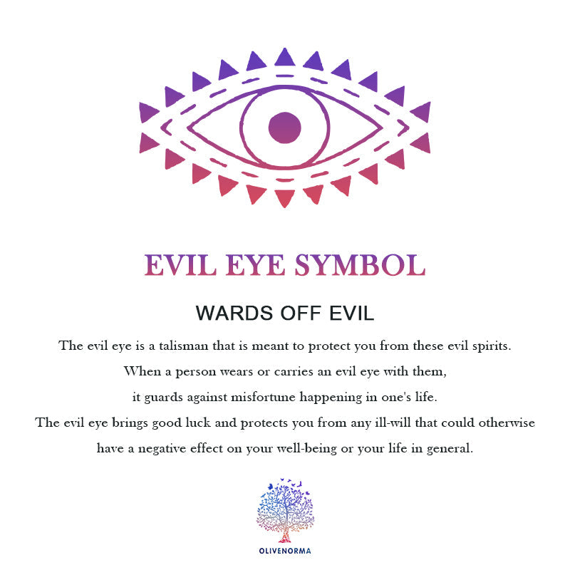 Olivenorma "Believe In Luck" Evil Eye Pendant Necklace