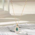 Olivenorma Fatima Cross Zircon Amulet Necklace